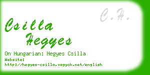 csilla hegyes business card